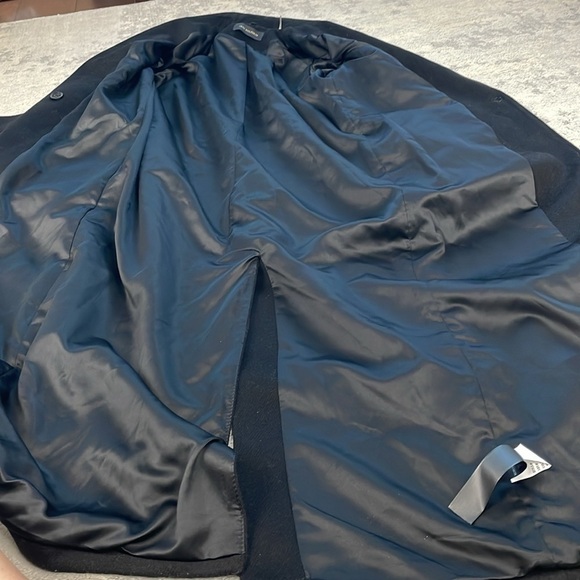 New Kobi Halperin Notched Collar Wool Blend Coat Fur Pockets Shearling Black XS - Picture 8 of 16